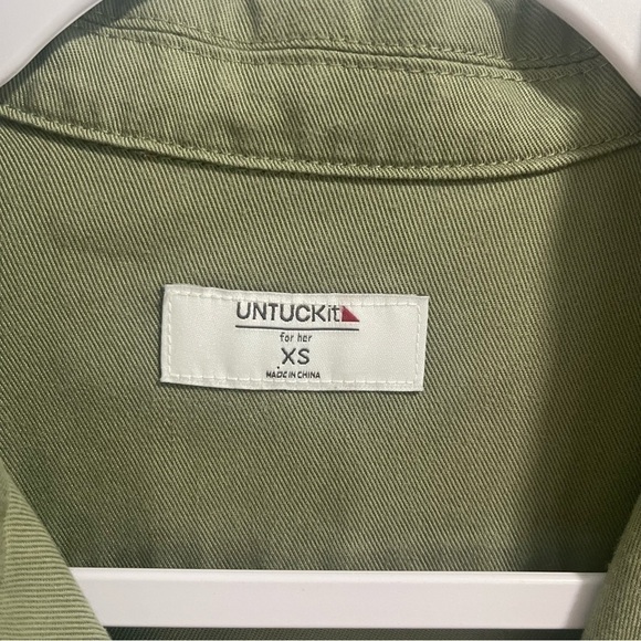 UNTUCKit TENCEL Utility Tilly Jumpsuit Olive Green Size XS - Picture 10 of 10